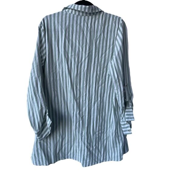 THE SHIRT ROCHELLE BEHRENS Women's tunic Shirt Button Cotton Casual Size L - Picture 6 of 11